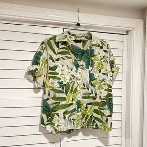 Tropical Green Floral Shirt